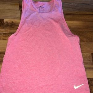 Pink heathered nike dri-fit tank top